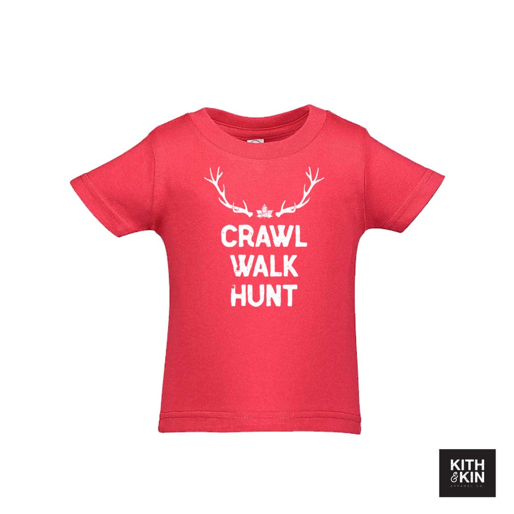 Crawl Walk Hunt Elk Raglan Tee - R3330